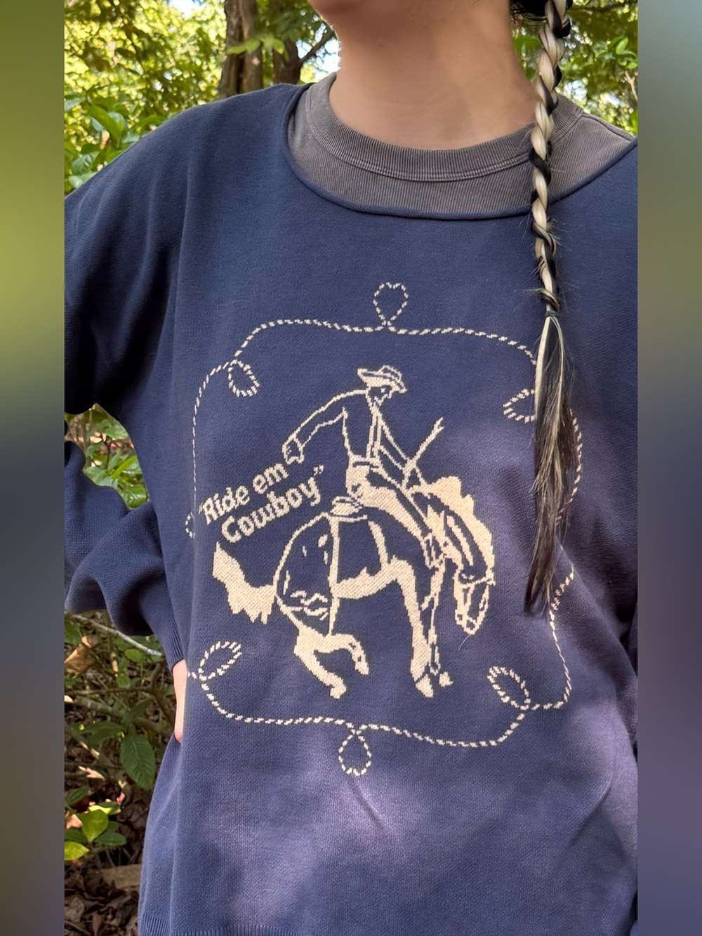 Tasha Polizzi Western Graphic Crewneck Sweater